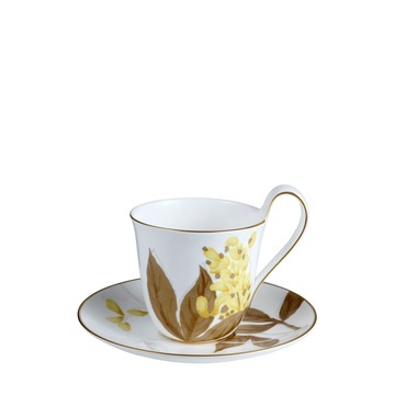 芙蘿拉 - 早餐杯碟270ml - 金鏈花(本商品不提供破損保證)