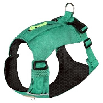 TAGOON 防潑水材質輕盈透氣狗狗胸背帶  1個  L  綠色
