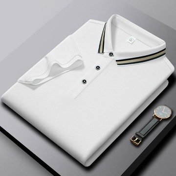 【新款熱賣】男裝索羅娜涼感短袖polo衫中青年商務休閑夏季翻領抗菌T恤3