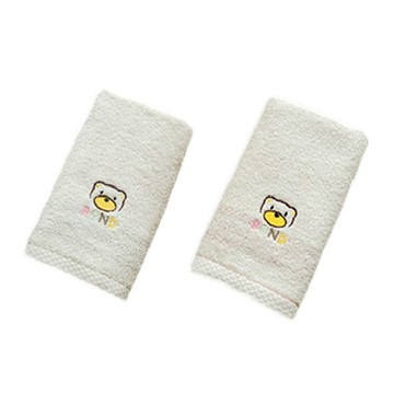 SHING LONG TEXTILE 台灣興隆毛巾 胖的熊純淨有機棉毛巾  顏色隨機  2條