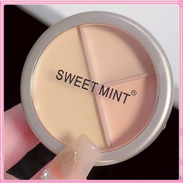 全店商品滿77元出貨:三色遮瑕盤 遮蓋黑眼圈痘印斑點粉底 臉部提亮修容痘印淚溝校色服貼定膚 三色遮瑕膏 粉餅