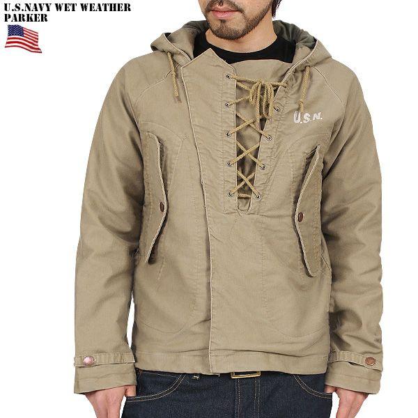 ミリタリーパーカー 新品 米軍 WET WEATHERパーカー KHAKI ミリタリージャケット アメリカ軍【T】 通販  LINEポイント最大0.5%GET LINEショッピング