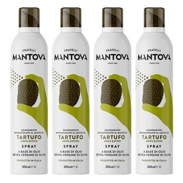 橄欖油 【MANTOVA】黑松露風味初榨橄欖油噴霧4瓶組(200毫升/瓶)