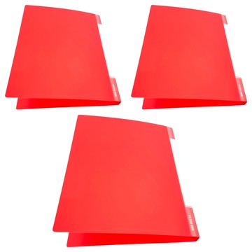 Lan CHYn 連勤牌文具 PP小背寬圓型夾 3孔 LC-9001-3R R 3/4吋  紅色  3入