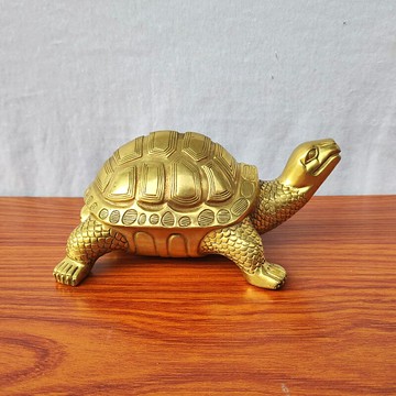 銅烏龜長壽龜純銅金龜大號龜黃銅鑄造工藝品家用商鋪中式擺件定做