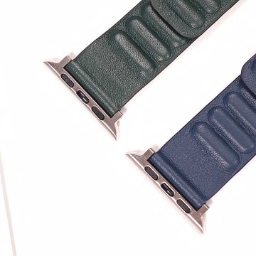 皮革磁環鏈帶兼容 Apple Watch Ultra3 49mm 46mm 45mm 44mm 40 41 系列 11