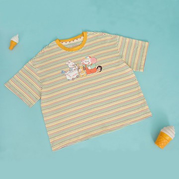 賣冰棍咯 純棉短袖T恤 復古昭和可愛舒服 透氣 印花