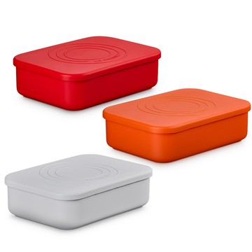 LE CREUSET -耐熱矽膠多功能保鮮盒2000ml (櫻桃紅/火焰橘/水霧白)