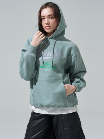 Graphic Print Heavyweight Hoodie [Green]