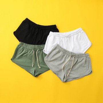 純棉超短褲男彈力健身運動三分褲 夏季籃球跑步3分褲純色簡約百搭