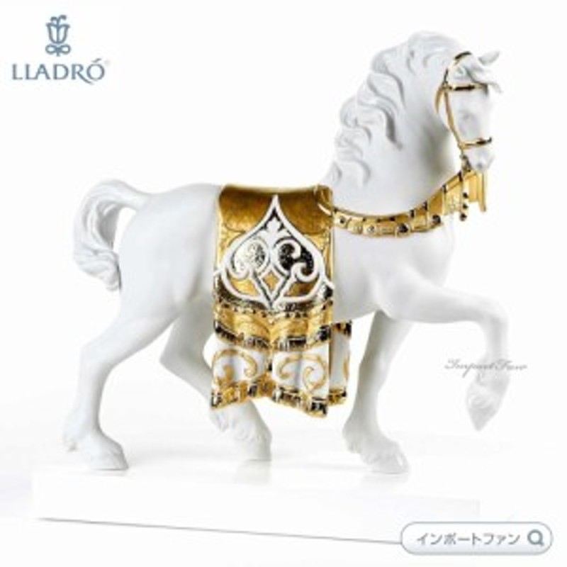 リヤドロ 威風堂々リデコ ゴールド 馬 午 ウマ 01007186 LLADRO A