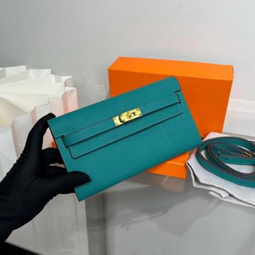 真皮凱莉錢包長款 荔枝紋多卡位錢夾零錢包大容量手機包證件卡包