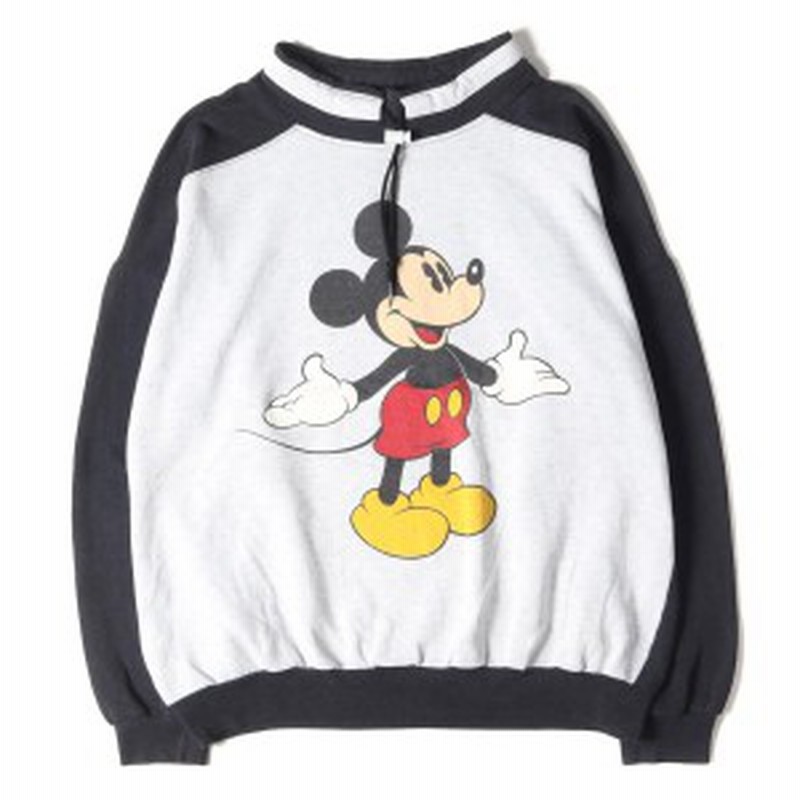 Disney ディズニー ミッキーマウス 2トーンスウェット トレーナー Usa製 90s アッシュグレー ブラック 灰黒 L Xl トップス 長袖 メンズ 通販 Lineポイント最大1 0 Get Lineショッピング