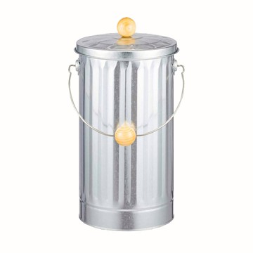 日本 OBAKETSU 手工製防臭垃圾桶 12L銀色