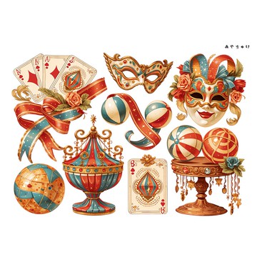 【6 月新品】20-134-0200 剪裁紙 馬戲團風格