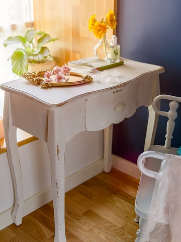 歐式復古實木書桌客廳書房帶抽屜寫字學習桌簡約小戶型梳妝臺桌子