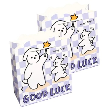 德德小品集 禮品袋 M 幸運魔法 可愛卡通禮品包裝袋 生日禮物袋 節慶禮品袋  2個
