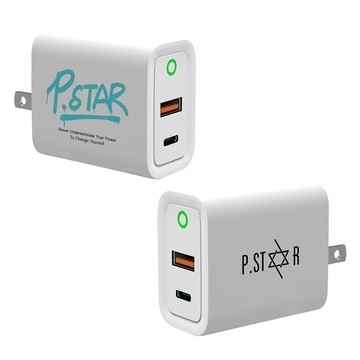 【P.STAR品牌聯名】P.STAR Graffiti Style USB3.0+PD20W雙孔充電器