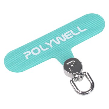 POLYWELL 寶利威爾 手機掛繩夾片 360度扣環 PW15-T65-0821  銀扣 + 綠色  1個