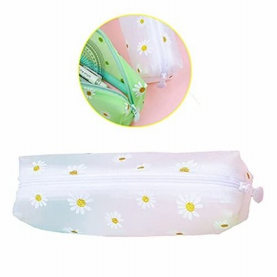 ペンケース 筆箱 ポーチ レディース ペンケース ビニール スクエアevaデイジーペンシルケース ホワイト ペンケース 可愛い ペンケース 通販 Lineポイント最大get Lineショッピング