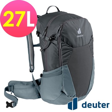 【deuter 德國】 FUTURA  27L透氣網架背包3400321黑水藍/登山包/健行包/戶外休閒包*