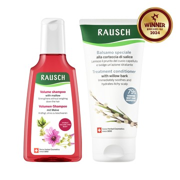 Rausch Mallow Volume Shampoo 200ml & Willow Bark Treatment Conditioner 150ml Set