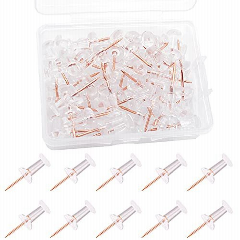 Cinvo 画鋲 押しピン ピン穴が目立たない プラスチック画鋲 頑丈 プッシュピン おしゃれ ダルマタイプ 透明色50個入り 収納ケース付き 通販 Lineポイント最大0 5 Get Lineショッピング