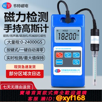 {可打統編 保固一年}韋特WT103高斯計數字特斯拉計磁力檢測儀磁場測試儀磁鐵力磁強計