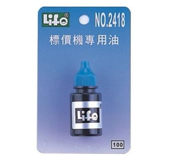 徠福 標價機專用油 (適用各廠牌標價機) /瓶 NO.2418