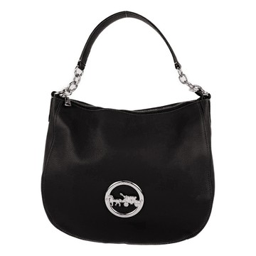 COACH - 馬車LOGO皮革二用包-黑