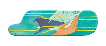 木頭壓克力原畫作－流動