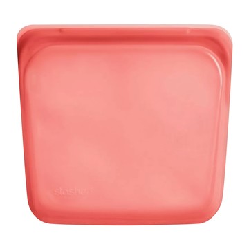 stasher 方形矽膠密封袋 Pinch locTM 專利封口設計 可重複使用 耐候性佳  19.05 x 17.78 x 2.54cm  1入  1個