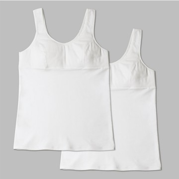 BASE ALPHA ESSENTIALS 女童款棉質運動背心 2件  95(L)  白色