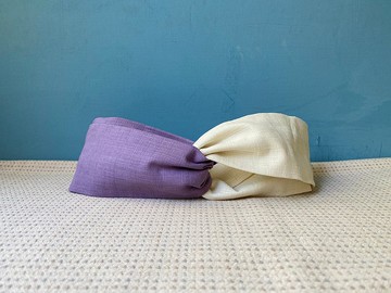 雙色髮帶 / 芋頭蛋糕 - 清爽系