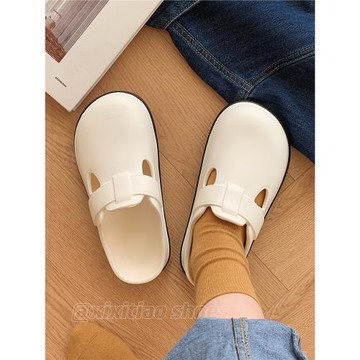 個性時尚百搭EVA勃肯鞋女春夏休閑外穿防滑防水拼色軟底包頭拖鞋