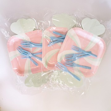 紙盤(含叉子)-隨機造型-5入