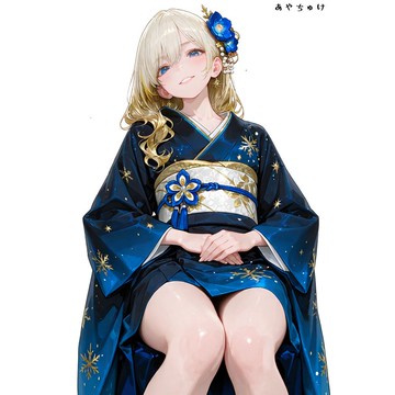 【12月新品】07-109-0085 人物貼紙 性感和服女孩