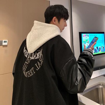 美式棒球服外套男士春秋季新款潮牌運動復古夾克寬松大碼休閑男裝