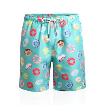 GELLA親子沙灘褲可下水海邊度假男士短褲休閑薄款印花外穿薄款