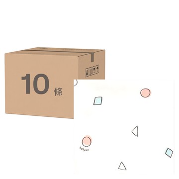 Babyan 壓紋棉紗手帕 10條 100%棉 韓國產  幾何圖案  36 x 36cm