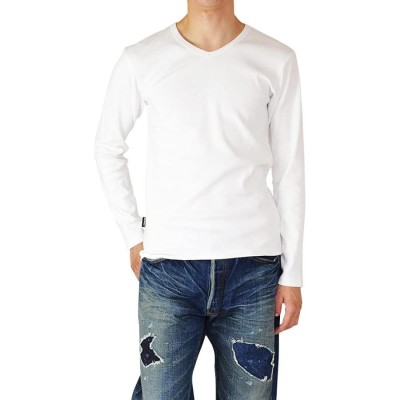 AVIREX アビレックス デイリーウエア 長袖 VネックTシャツ 6153480 XL/ホワイト