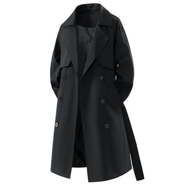 【巴黎精品】現貨+預購 高級防風衣外套大衣秋冬夾克休閒外套男裝-中長款雙排扣風衣男外套2色a1lz21