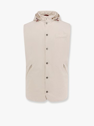 Sleeveless jacket with removable hood - BRUNELLO CUCINELLI - gender_Man