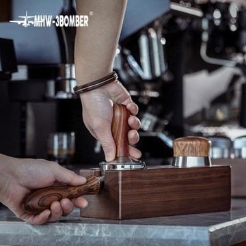 MHW-3BOMBER轟炸機咖啡手柄支架 58mm壓粉錘室木底座 木填壓座