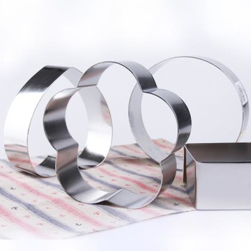 烘焙模具加高不銹鋼慕斯圈愛心梅花圓形方形蛋糕圍邊果蔬切千層糕