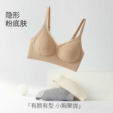 🚀虧本到貨🚀日本🇯🇵新品時尚無痕裸感舒適半固定薄杯文胸性感無鋼圈聚攏軟支撐內衣