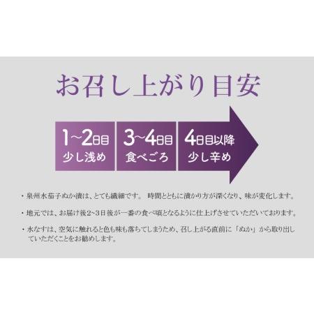 ふるさと納税 特選水なす浅漬け＆生なす（12個入） 大阪府泉佐野市