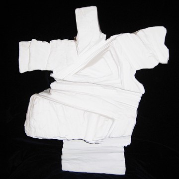 白瓷色太極砂岩雕塑rock16w