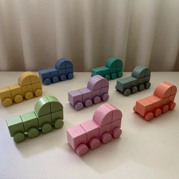 【安琪兒婦嬰百貨】Bellebaby 磁吸積木 車輪(16入)(彩虹)