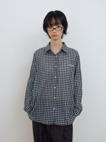 BASIC CHECK SHIRT [NAVY]